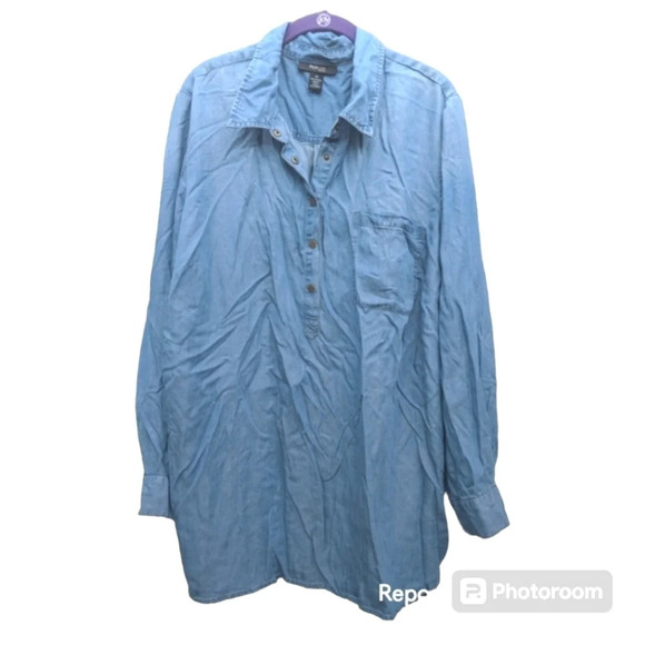 Style & Company Chambray look Shirt - Picture 1 of 8